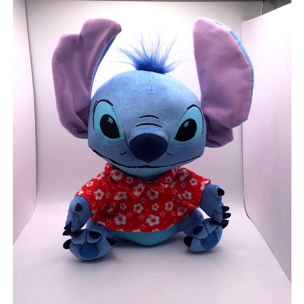 Disney Lilo & Stitch STITCH Vacation Time in Red Hawiian Shirt 12" Soft Plush